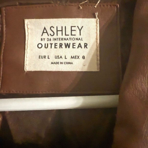 Ashley By 26 International Chocolate Faux Leather Jacket - Picture 2 of 2